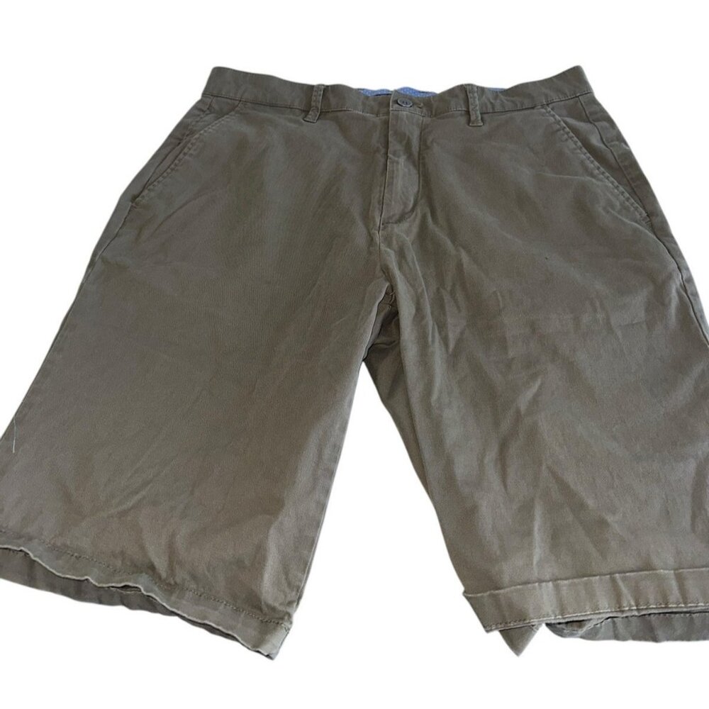 American Tall Mens Chino Shorts Tall Size 34T Muted Brown Cotton Blend